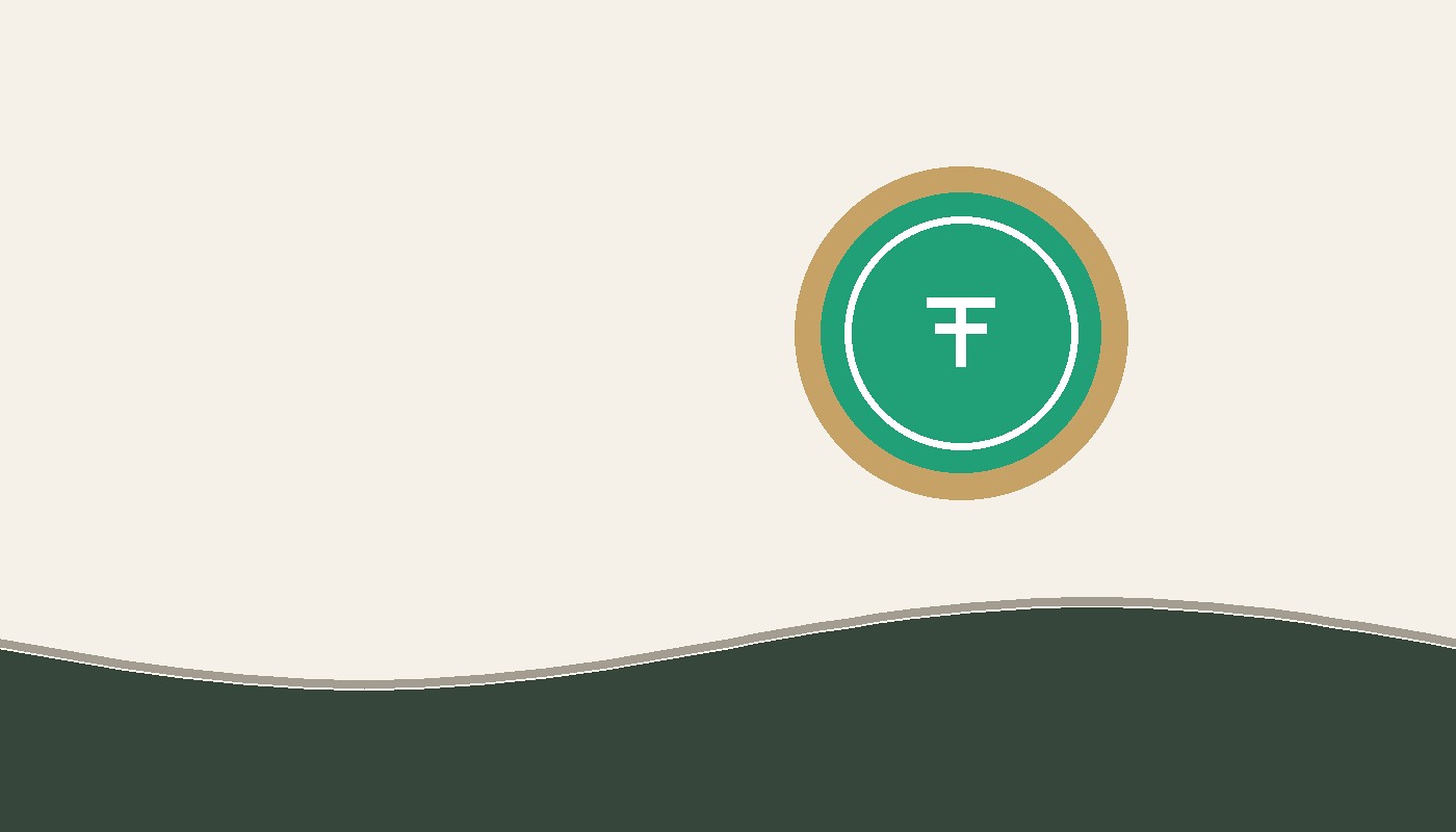 Bright luxury room, flash USDT wallet
