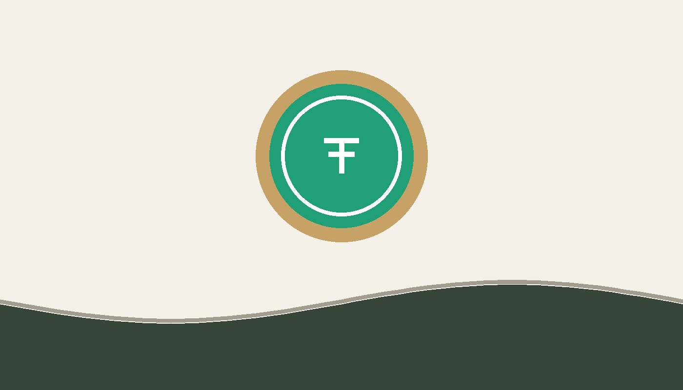 Stacks of coins, pay with USDT